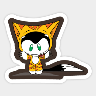 Dot the Cat in a Cat Costume Sticker